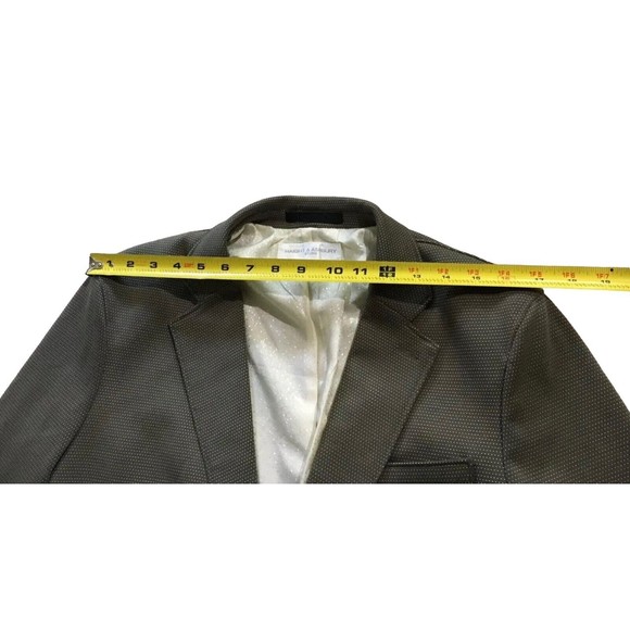 Haight And Ashbury Studio Canada Hopsack Blazer Size 38 Stretch Knit Cotton Dot - Picture 10 of 15